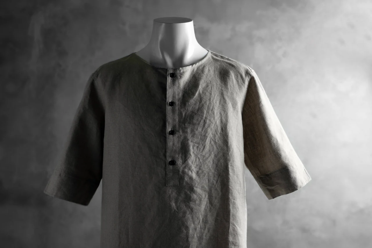 N/07 exclusive Henley Tunica Top [ Pure Linen Weave ] (BEIGE) - Image 19