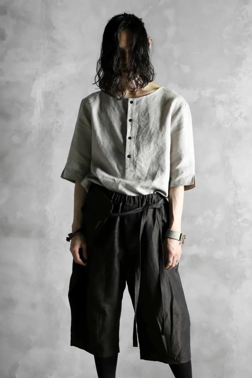 N/07 exclusive Henley Tunica Top [ Pure Linen Weave ] (BEIGE) - Image 28