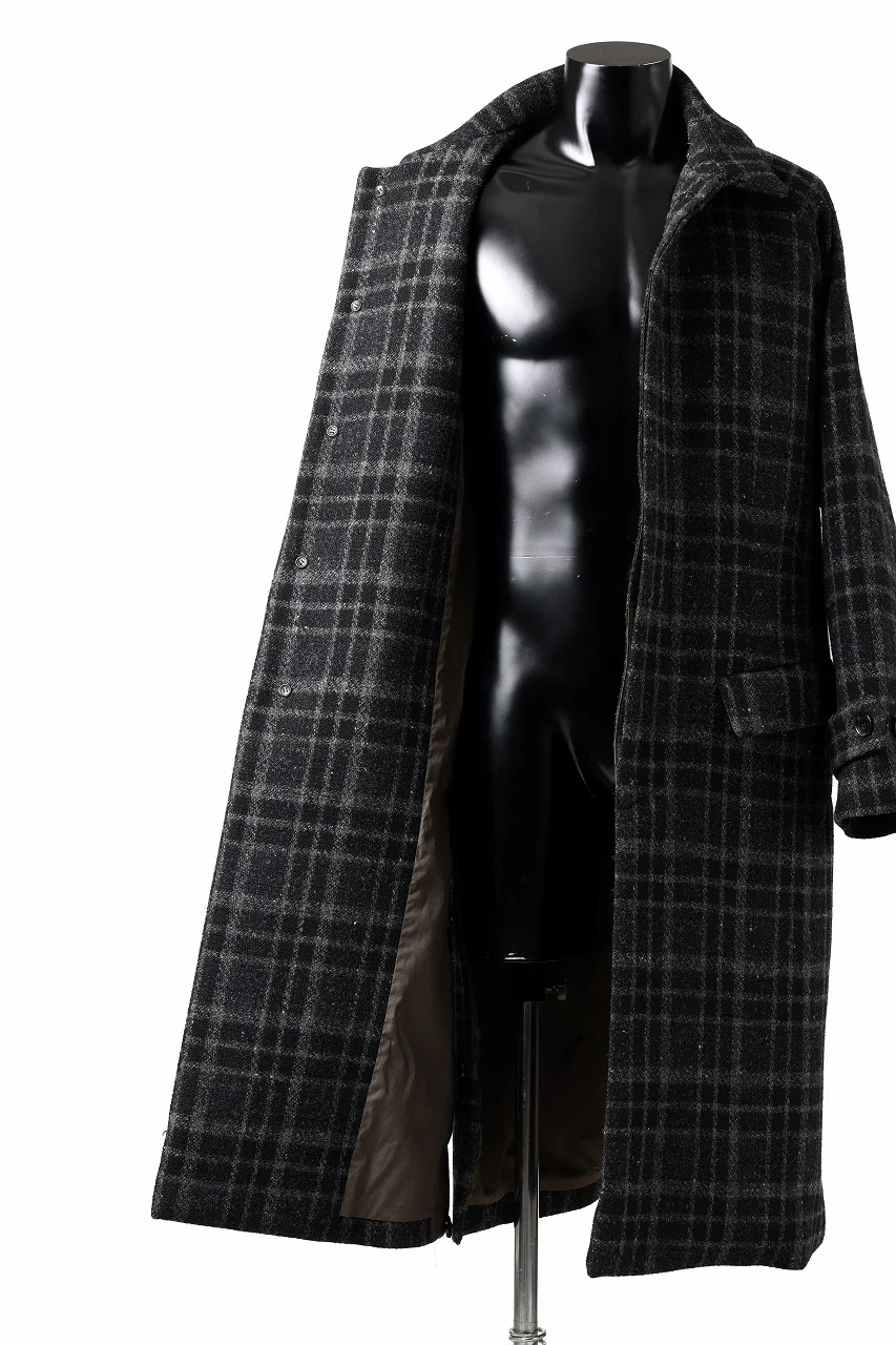 N/07 exclusive MAC COAT "外套" 格子縞 / SHETLAND WOOL TWEED (CHECK) - Image 14