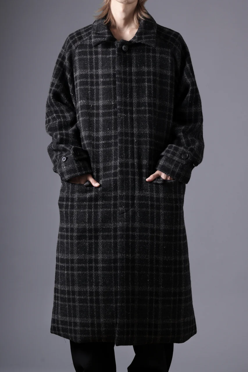 N/07 exclusive MAC COAT "外套" 格子縞 / SHETLAND WOOL TWEED (CHECK) - Image 3