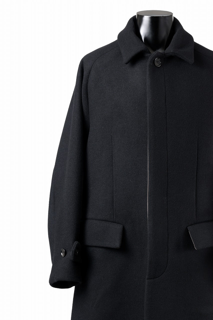 N/07 exclusive MAC COAT "外套" / VIRGIN WOOL MELTON (BLACK) - Image 15