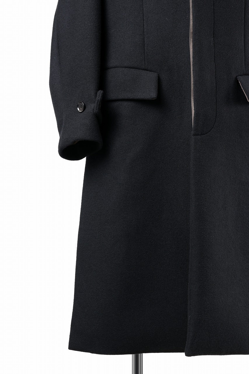 N/07 exclusive MAC COAT "外套" / VIRGIN WOOL MELTON (BLACK) - Image 17
