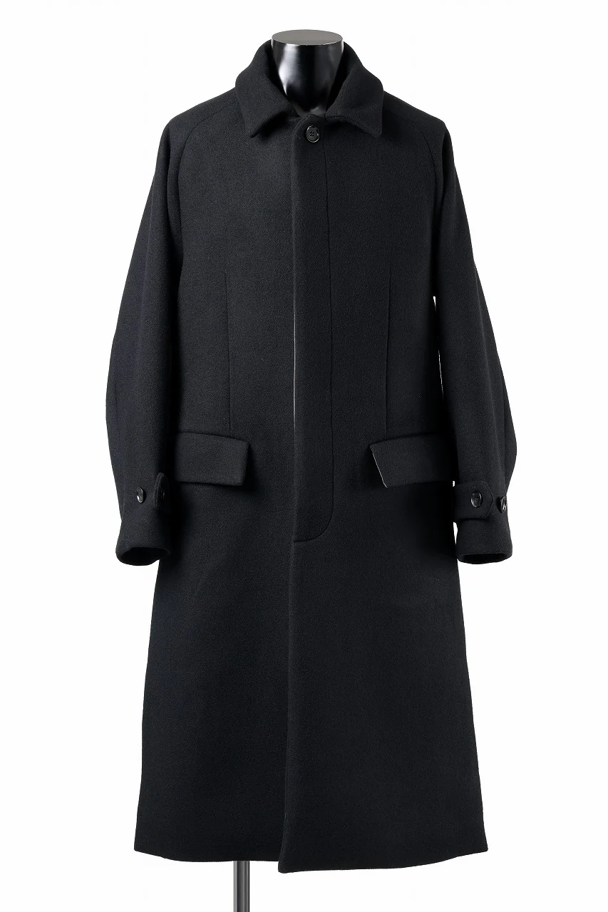 N/07 exclusive MAC COAT "外套" / VIRGIN WOOL MELTON (BLACK) - Image 2