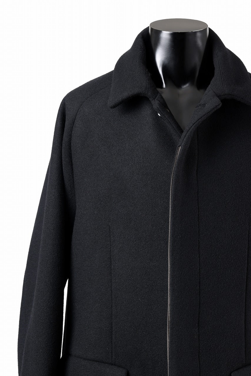 N/07 exclusive MAC COAT "外套" / VIRGIN WOOL MELTON (BLACK) - Image 22