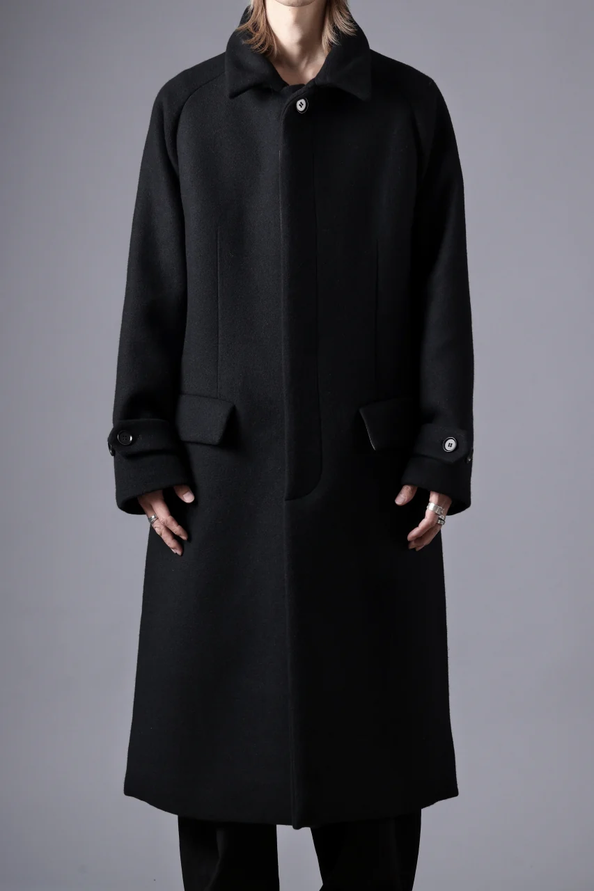 N/07 exclusive MAC COAT "外套" / VIRGIN WOOL MELTON (BLACK) - Image 3