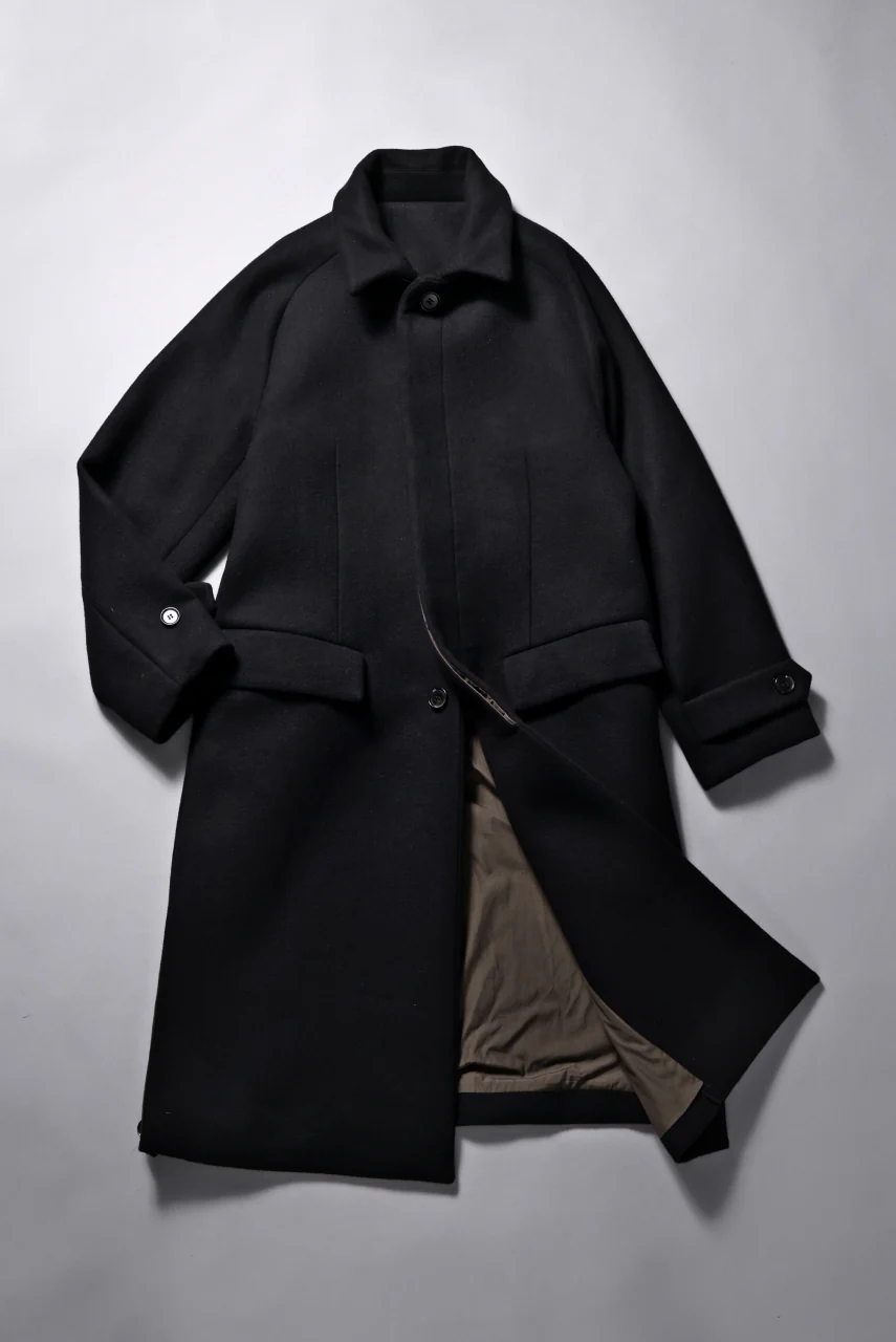 N/07 exclusive MAC COAT "外套" / VIRGIN WOOL MELTON (BLACK) - Image 35