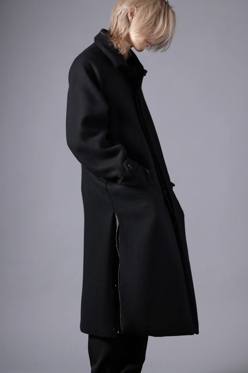 N/07 exclusive MAC COAT "外套" / VIRGIN WOOL MELTON (BLACK) - Image 45
