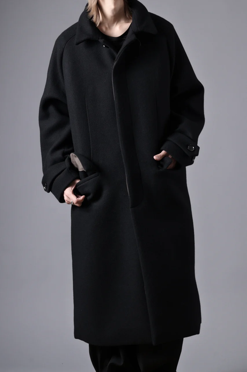 N/07 exclusive MAC COAT "外套" / VIRGIN WOOL MELTON (BLACK) - Image 47