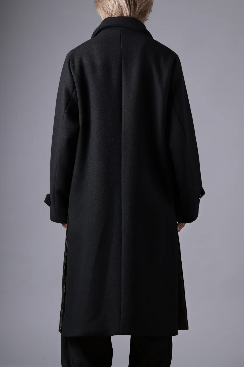 N/07 exclusive MAC COAT "外套" / VIRGIN WOOL MELTON (BLACK) - Image 5