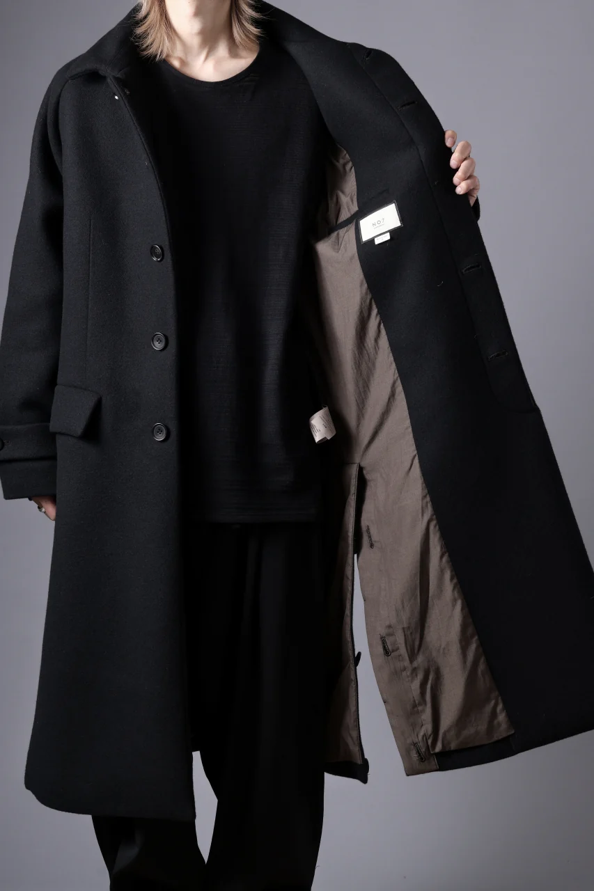 N/07 exclusive MAC COAT "外套" / VIRGIN WOOL MELTON (BLACK) - Image 50