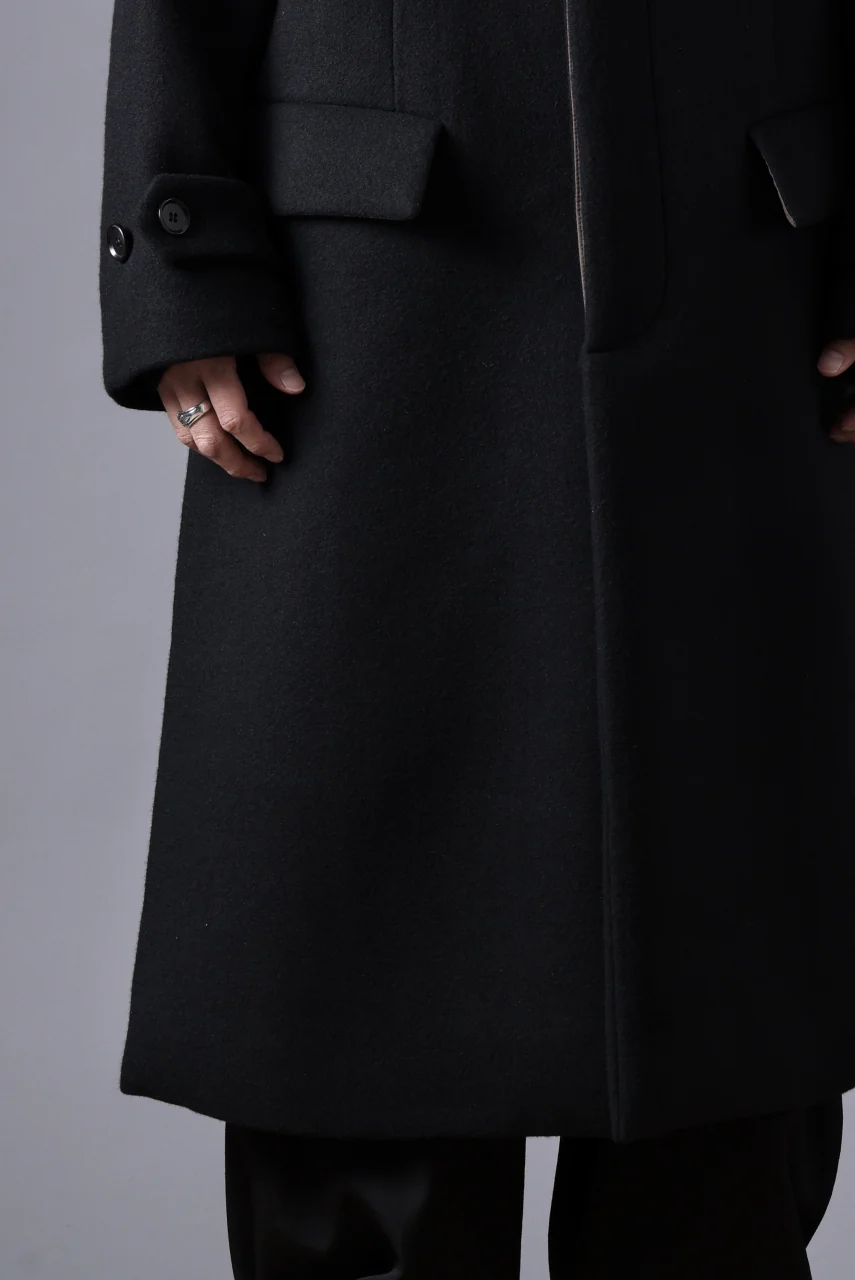 N/07 exclusive MAC COAT "外套" / VIRGIN WOOL MELTON (BLACK) - Image 54