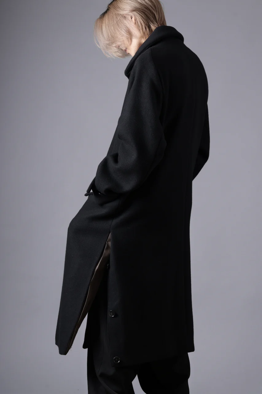 N/07 exclusive MAC COAT "外套" / VIRGIN WOOL MELTON (BLACK) - Image 6