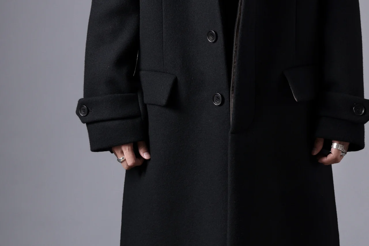 N/07 exclusive MAC COAT "外套" / VIRGIN WOOL MELTON (BLACK) - Image 66