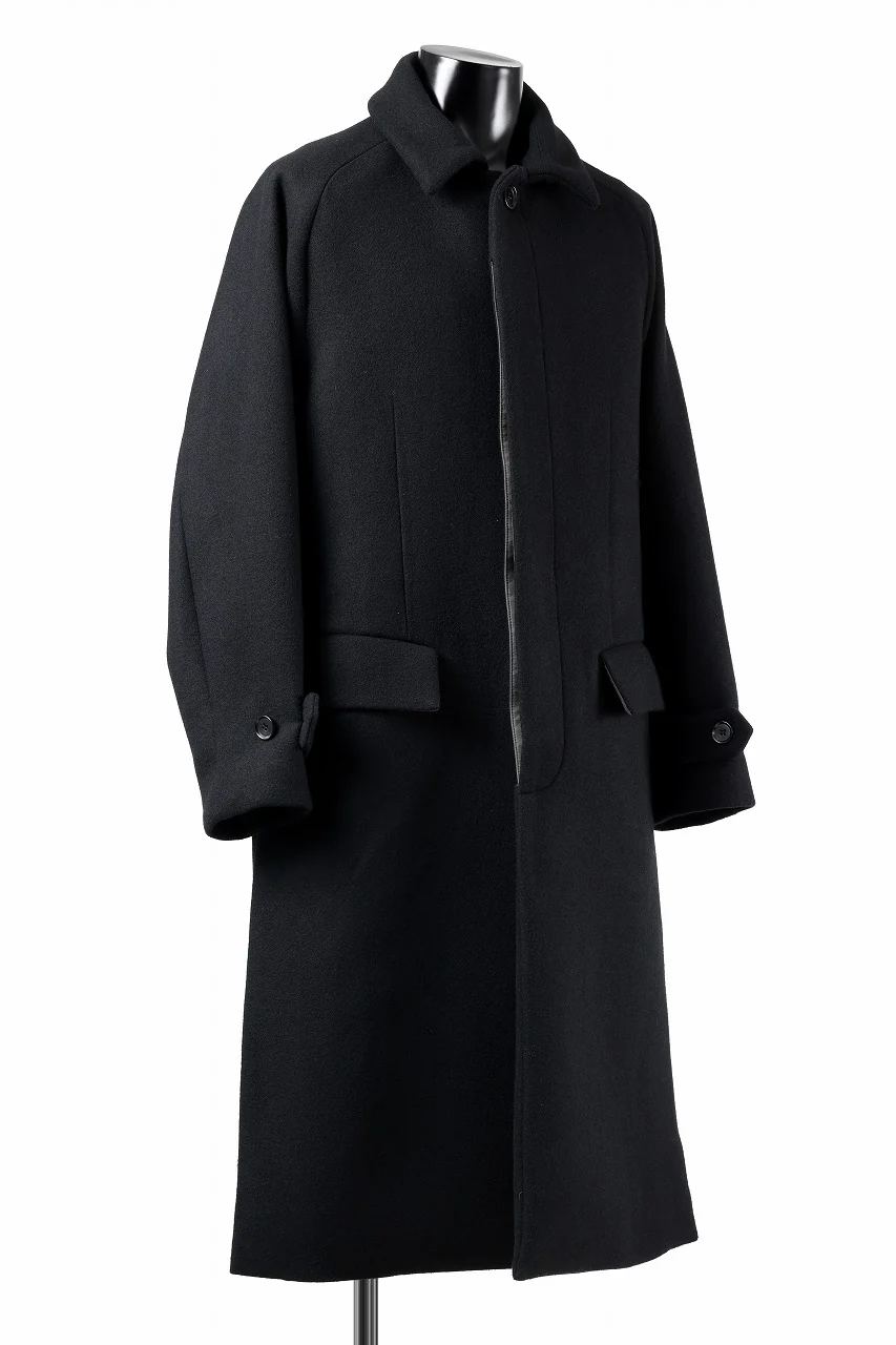 N/07 exclusive MAC COAT "外套" / VIRGIN WOOL MELTON (BLACK) - Image 8