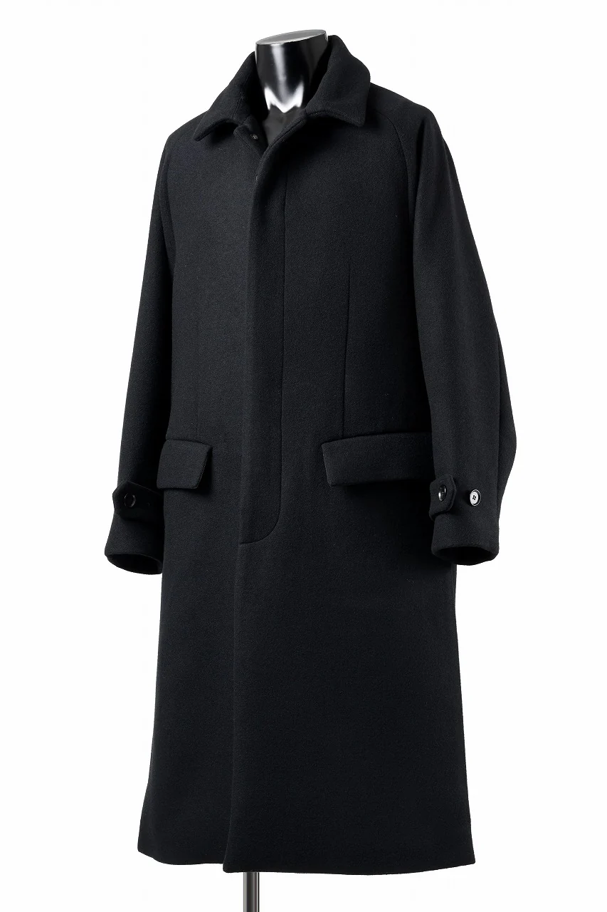 N/07 exclusive MAC COAT "外套" / VIRGIN WOOL MELTON (BLACK) - Image 9