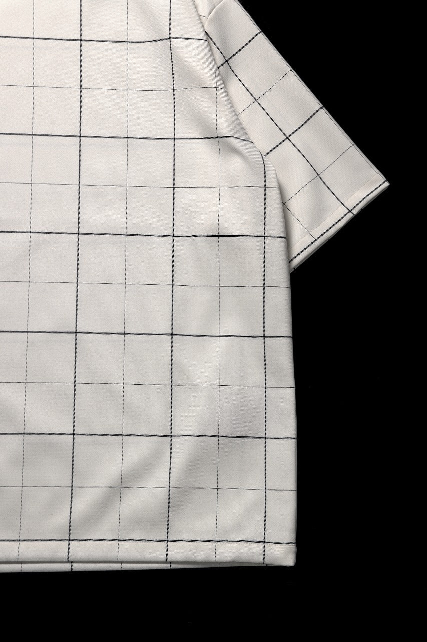 N/07 exclusive MOCK NECK HALF SLEEVE PULLOVER / WINDOWPANE CHECK TR TWILL (IVORY) - Image 6