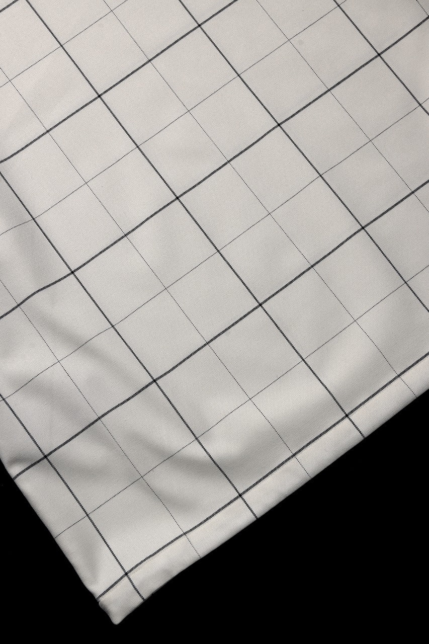 N/07 exclusive MOCK NECK HALF SLEEVE PULLOVER / WINDOWPANE CHECK TR TWILL (IVORY) - Image 9