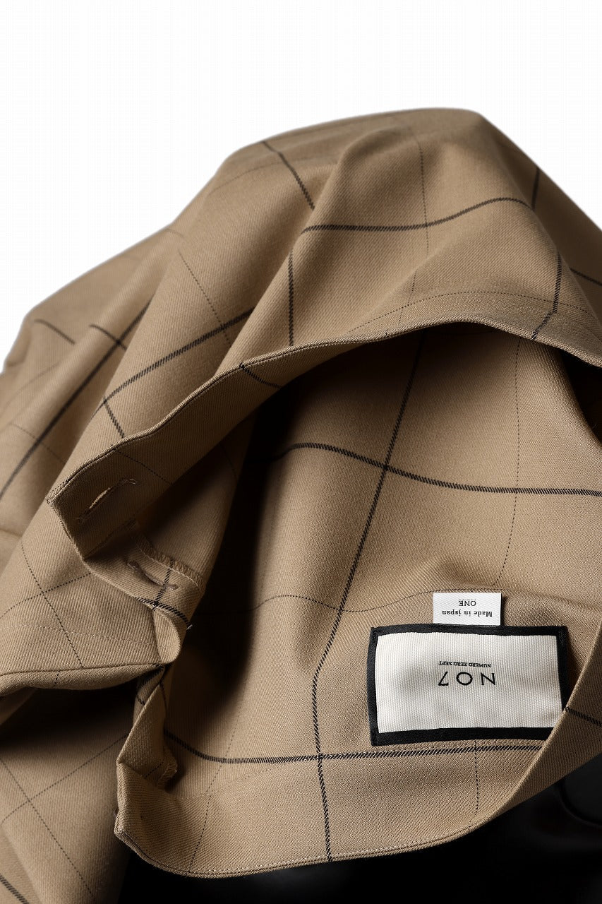 N/07 exclusive MOCK NECK PULLOVER / WINDOWPANE CHECK TR TWILL (BEIGE) - Image 21