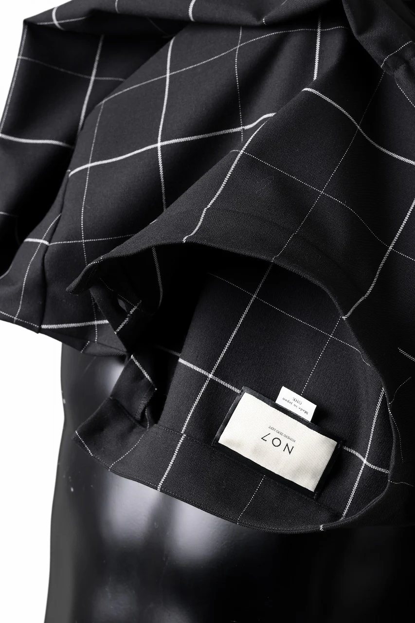 N/07 exclusive MOCK NECK PULLOVER / WINDOWPANE CHECK TR TWILL (BLACK) - Image 22