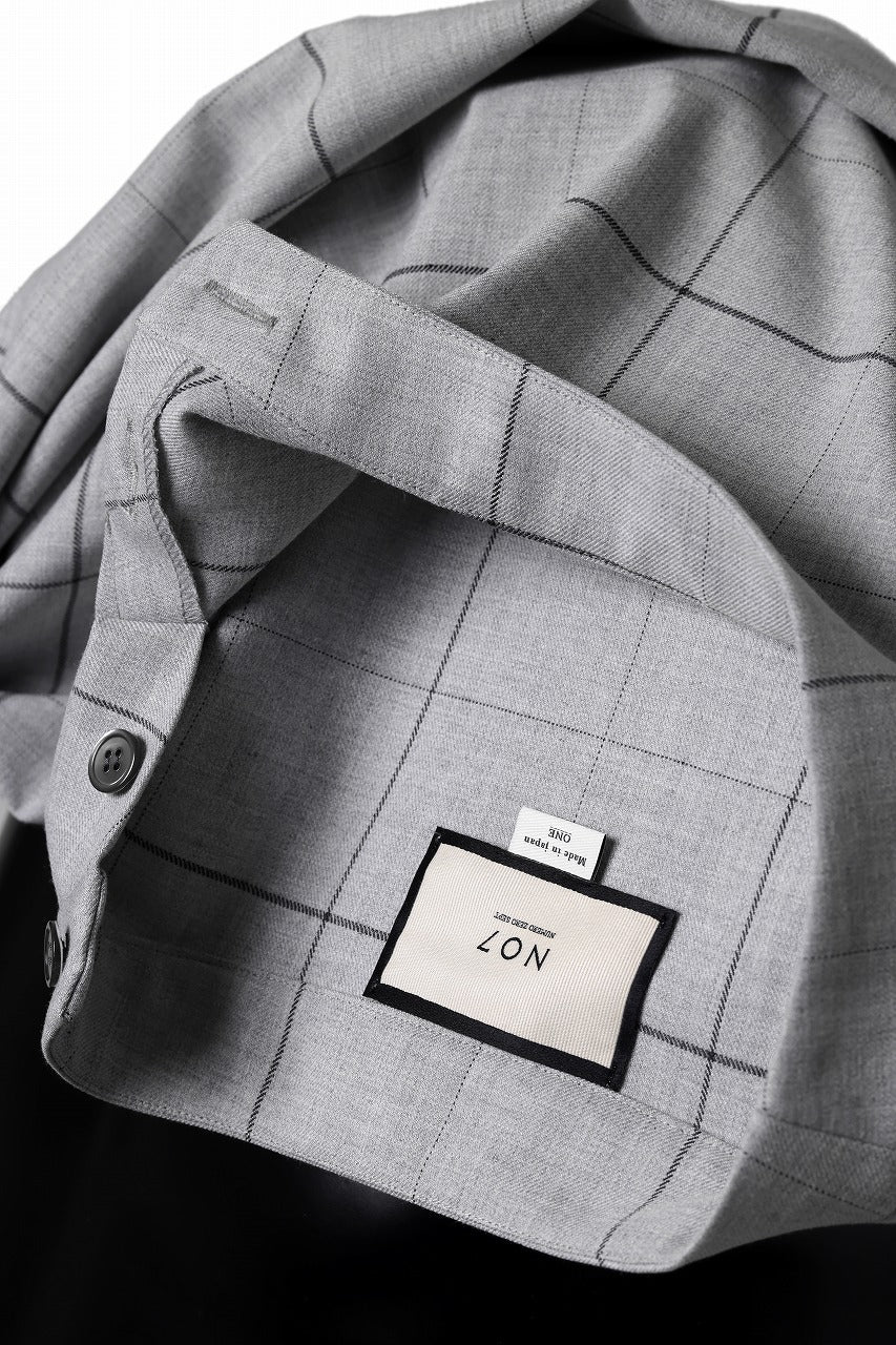N/07 exclusive MOCK NECK PULLOVER / WINDOWPANE CHECK TR TWILL (GREY) - Image 20
