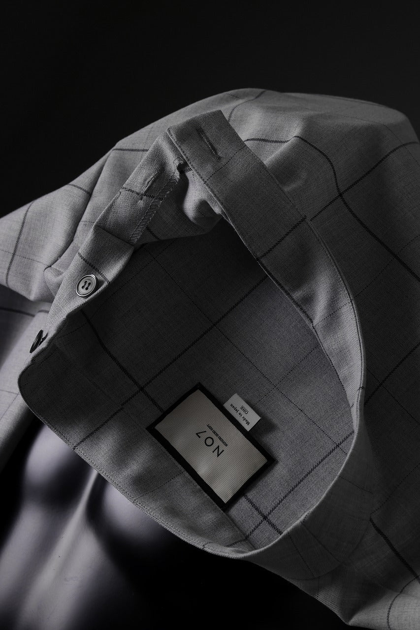 N/07 exclusive MOCK NECK PULLOVER / WINDOWPANE CHECK TR TWILL (GREY) - Image 38