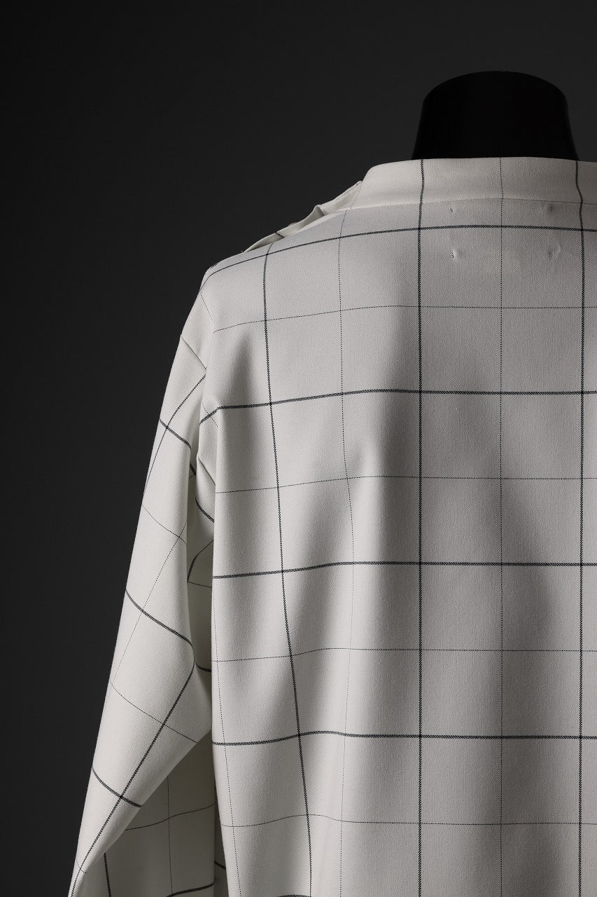 N/07 exclusive MOCK NECK PULLOVER / WINDOWPANE CHECK TR TWILL (IVORY) - Image 16