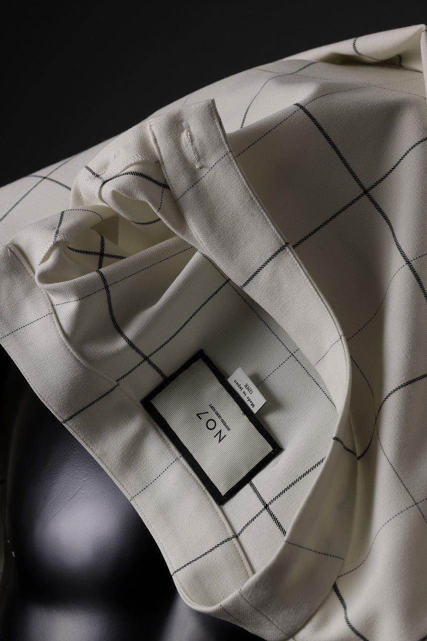 N/07 exclusive MOCK NECK PULLOVER / WINDOWPANE CHECK TR TWILL (IVORY) - Image 18