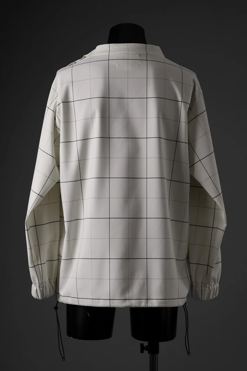 N/07 exclusive MOCK NECK PULLOVER / WINDOWPANE CHECK TR TWILL (IVORY) - Image 7