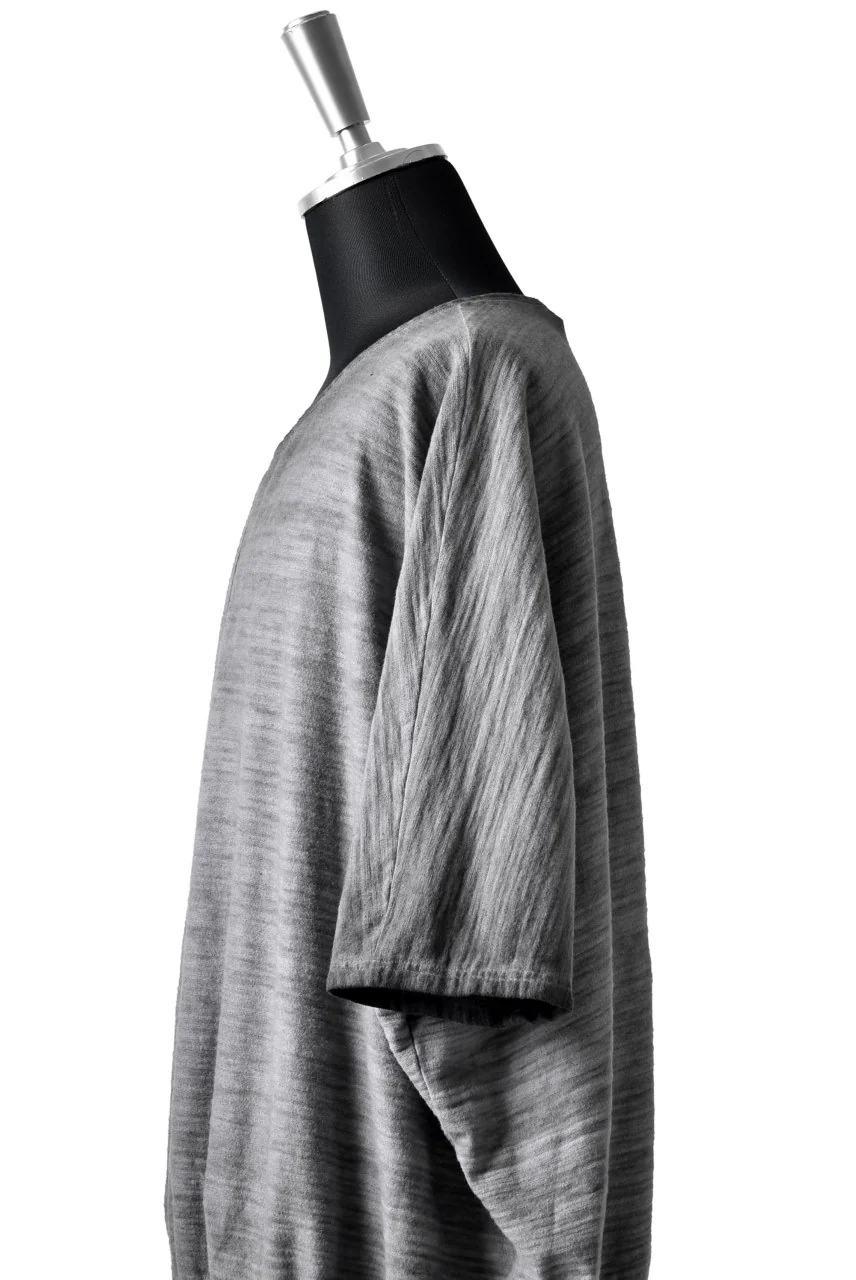 N/07 exclusive OVERFIT DOLMAN TEE / SLAB JERSEY REVERSE-COLD DYE (INK BLACK) - Image 15