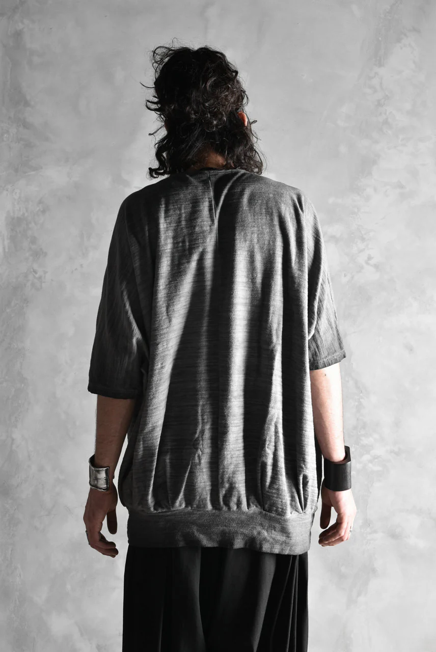 N/07 exclusive OVERFIT DOLMAN TEE / SLAB JERSEY REVERSE-COLD DYE (INK BLACK) - Image 26