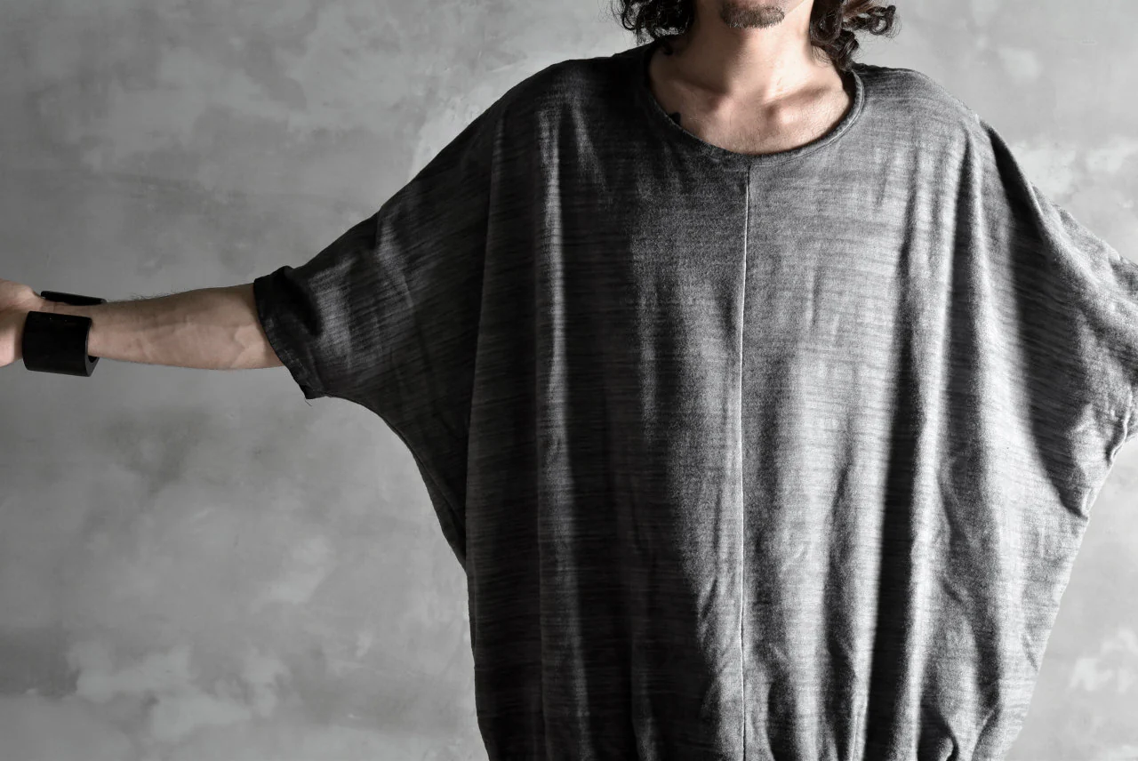 N/07 exclusive OVERFIT DOLMAN TEE / SLAB JERSEY REVERSE-COLD DYE (INK BLACK) - Image 29
