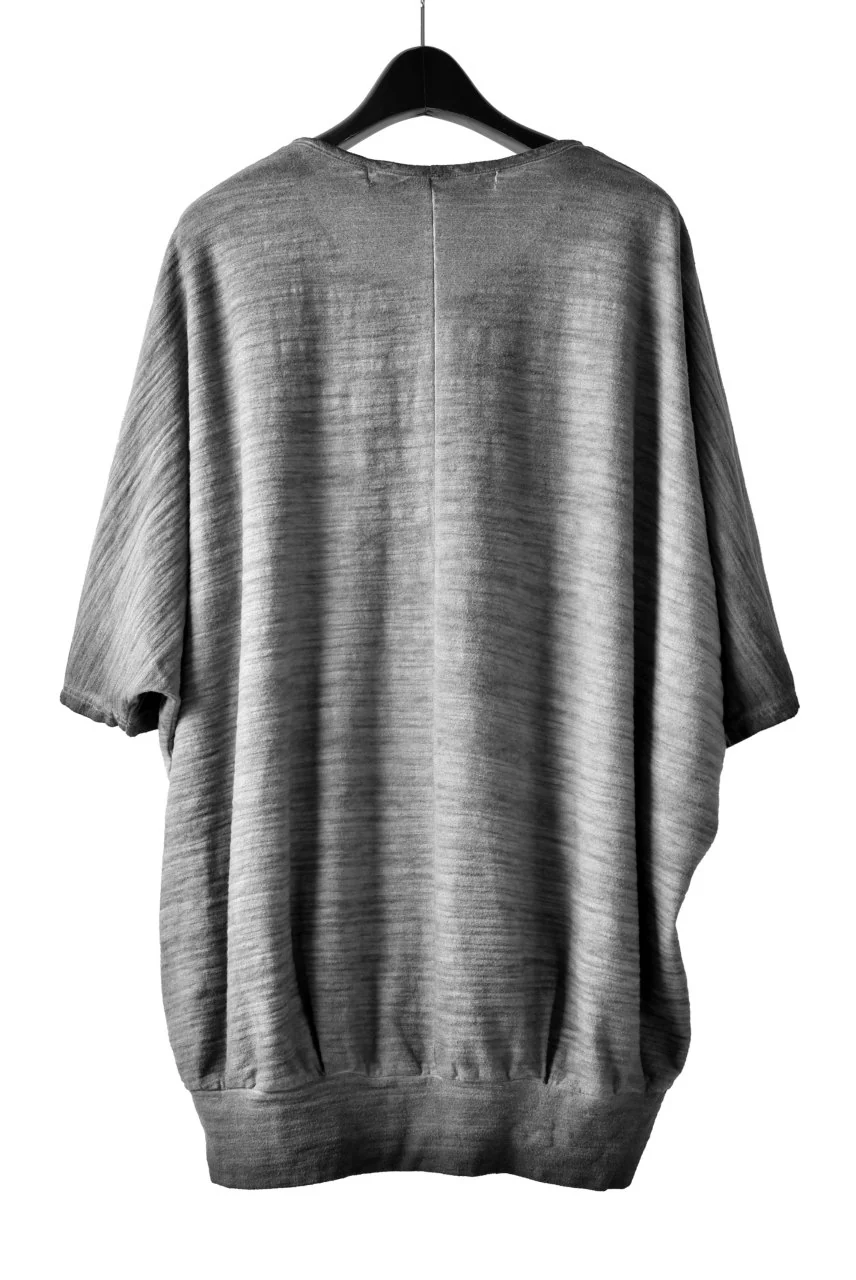 N/07 exclusive OVERFIT DOLMAN TEE / SLAB JERSEY REVERSE-COLD DYE (INK BLACK) - Image 3