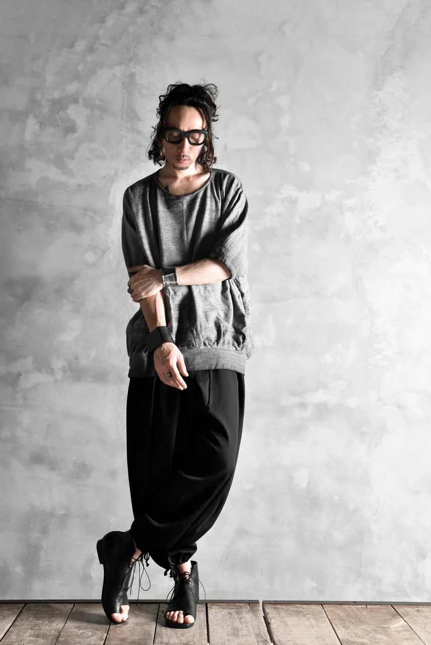 N/07 exclusive OVERFIT DOLMAN TEE / SLAB JERSEY REVERSE-COLD DYE (INK BLACK) - Image 32