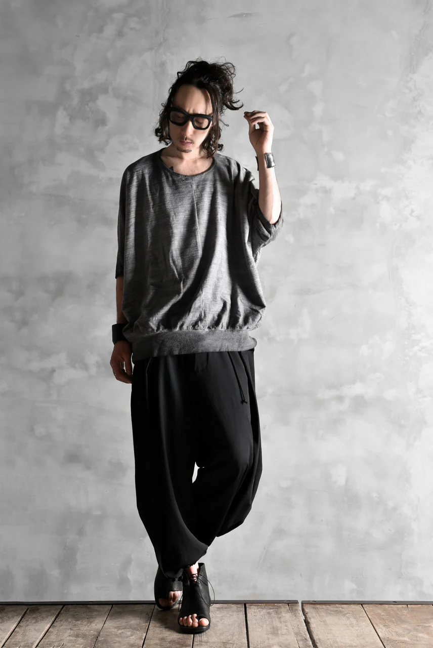 N/07 exclusive OVERFIT DOLMAN TEE / SLAB JERSEY REVERSE-COLD DYE (INK BLACK) - Image 33
