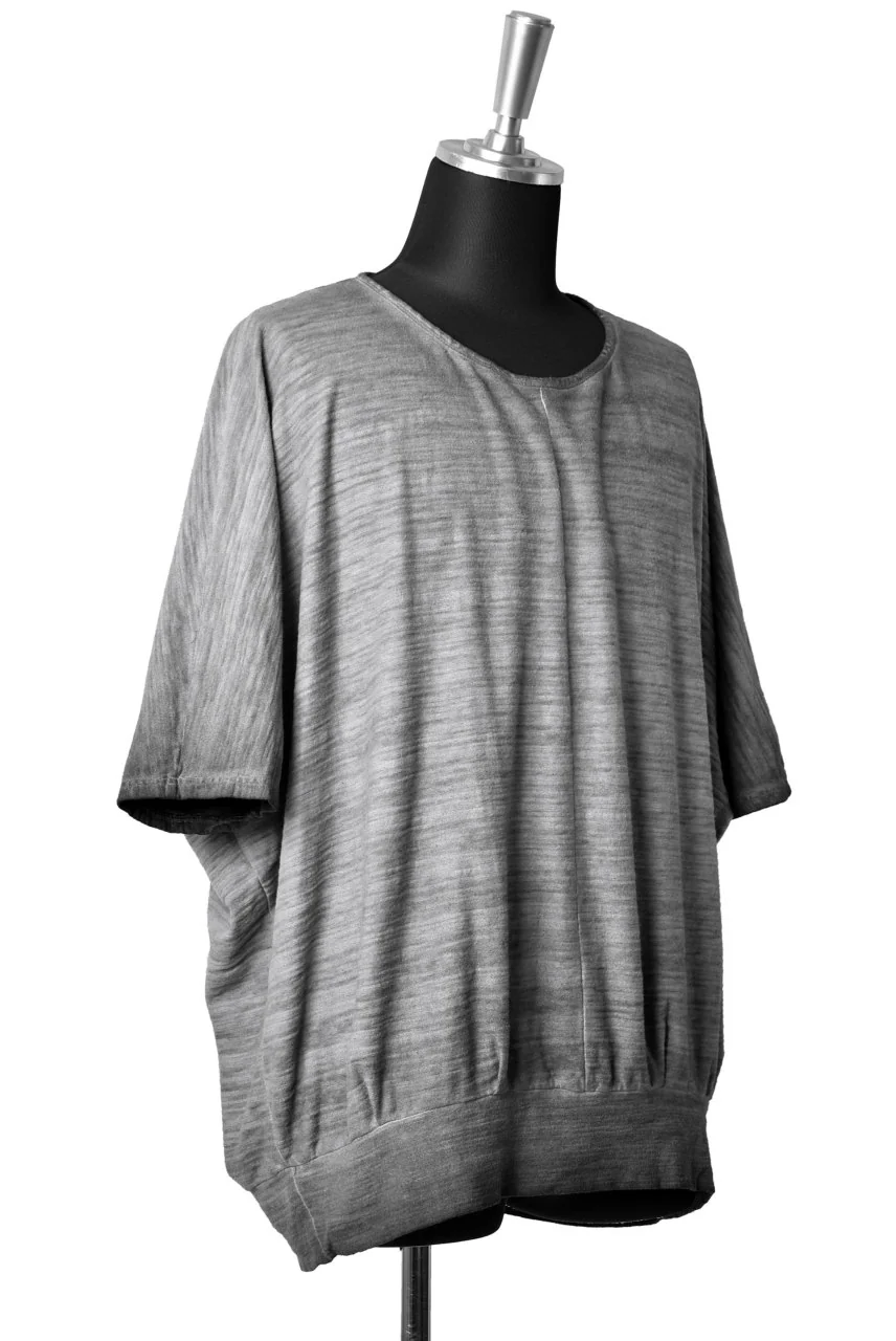 N/07 exclusive OVERFIT DOLMAN TEE / SLAB JERSEY REVERSE-COLD DYE (INK BLACK) - Image 5