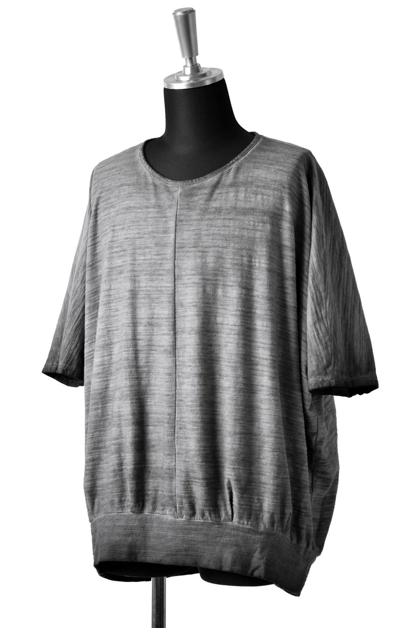 N/07 exclusive OVERFIT DOLMAN TEE / SLAB JERSEY REVERSE-COLD DYE (INK BLACK) - Image 6