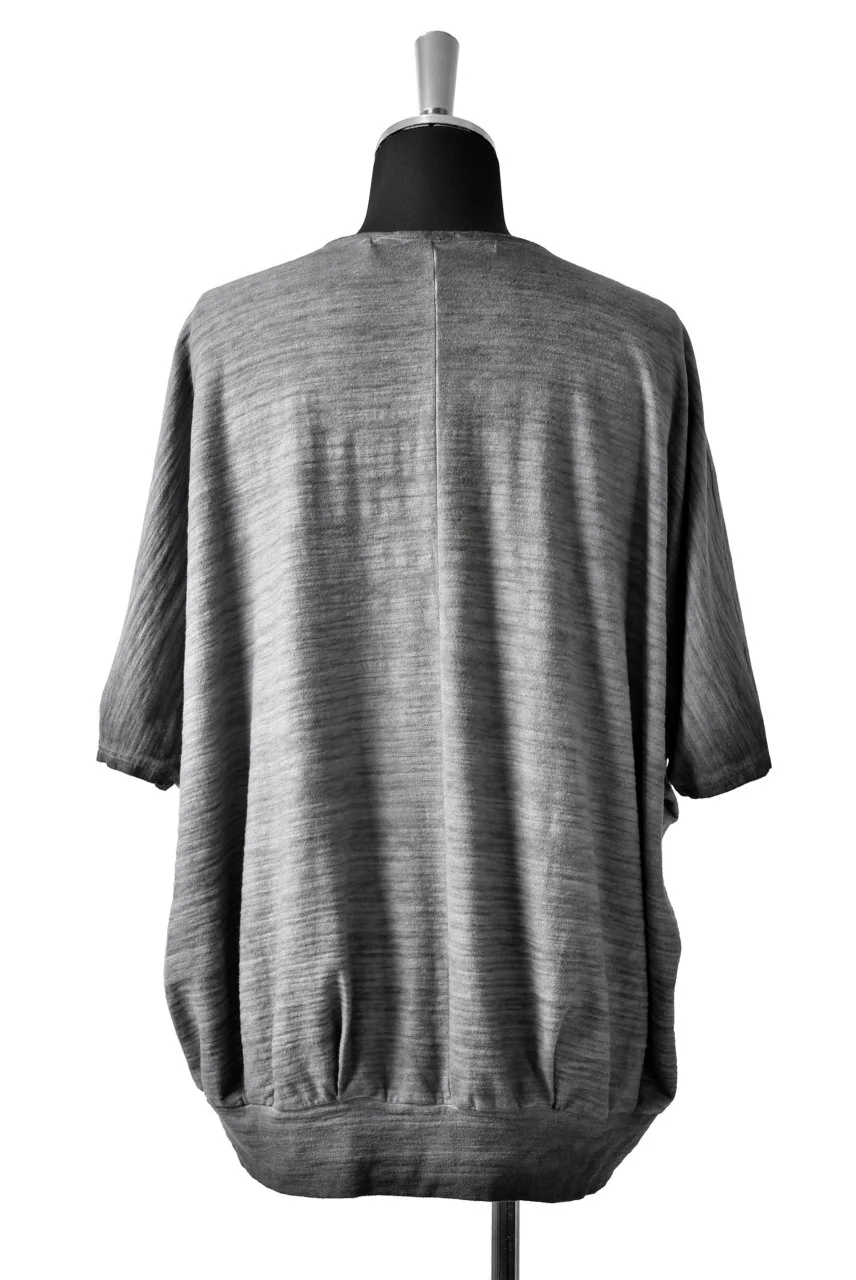 N/07 exclusive OVERFIT DOLMAN TEE / SLAB JERSEY REVERSE-COLD DYE (INK BLACK) - Image 7