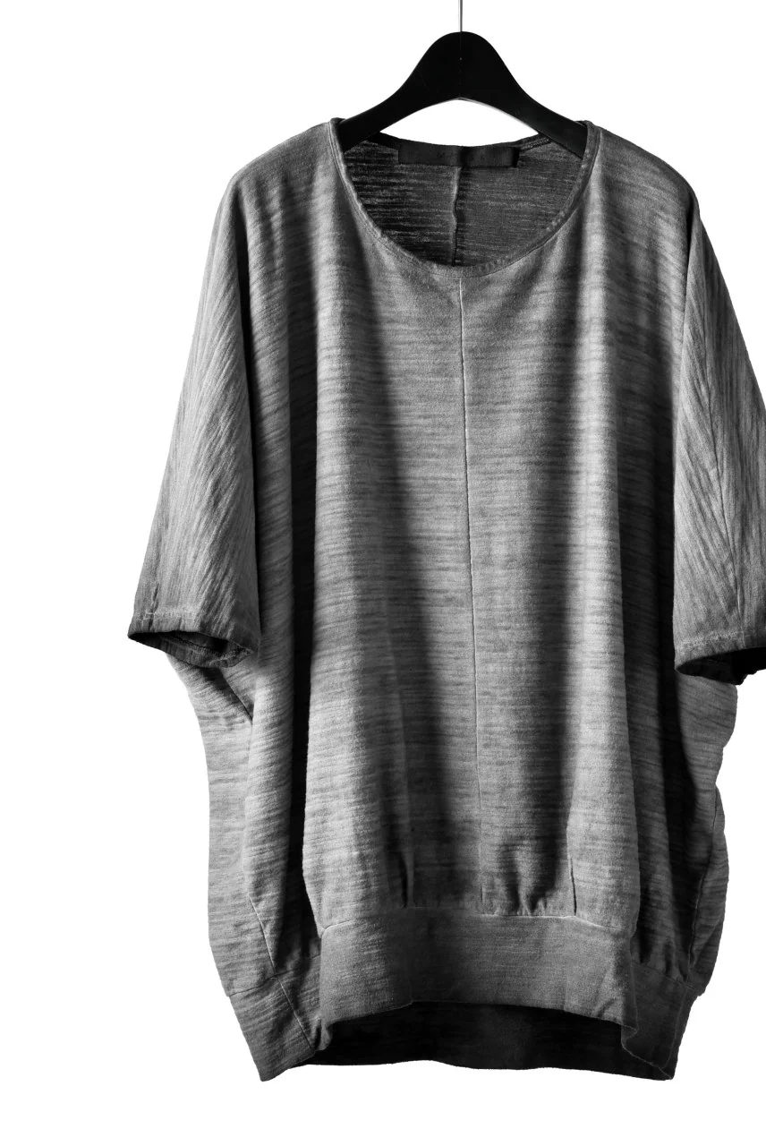 N/07 exclusive OVERFIT DOLMAN TEE / SLAB JERSEY REVERSE-COLD DYE (INK BLACK) - Image 8