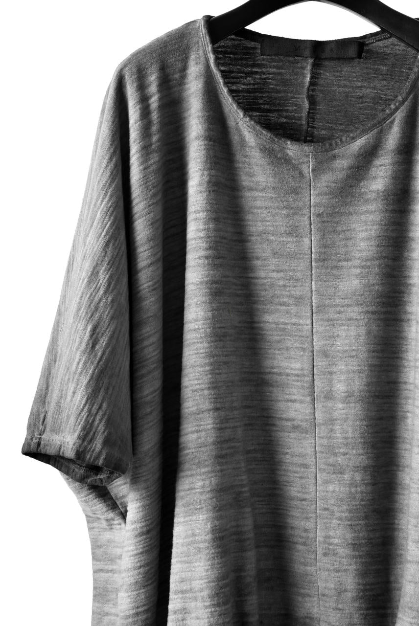 N/07 exclusive OVERFIT DOLMAN TEE / SLAB JERSEY REVERSE-COLD DYE (INK BLACK) - Image 9
