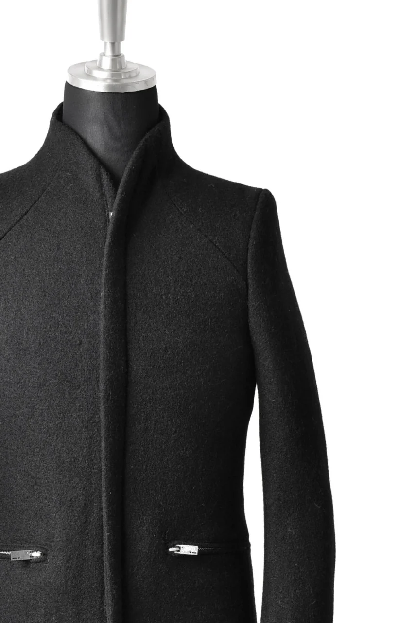 N/07 exclusive Padded Middle Coat / Wool Double-weave (DOUBLE BLACK) - Image 10