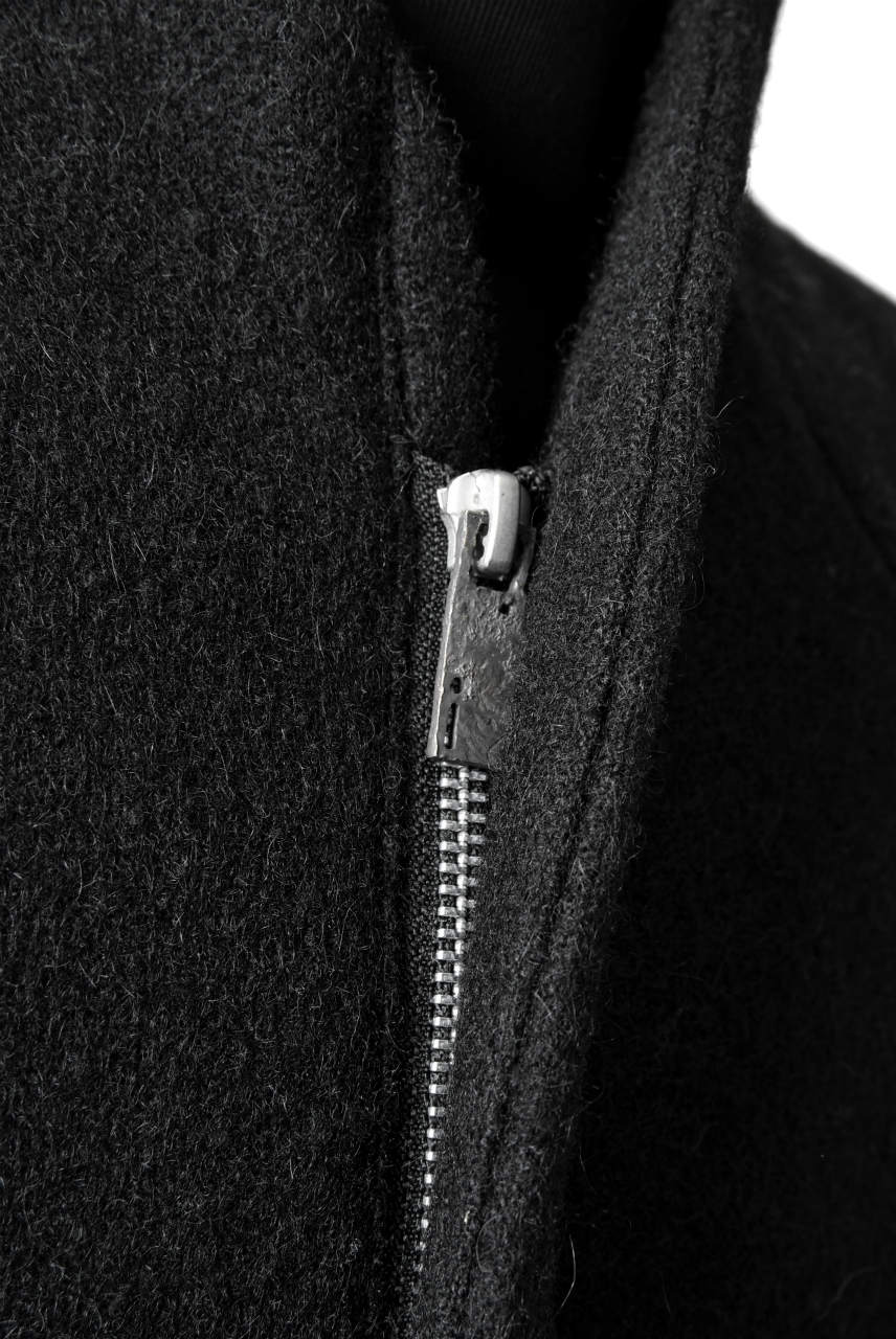 N/07 exclusive Padded Middle Coat / Wool Double-weave (DOUBLE BLACK) - Image 13
