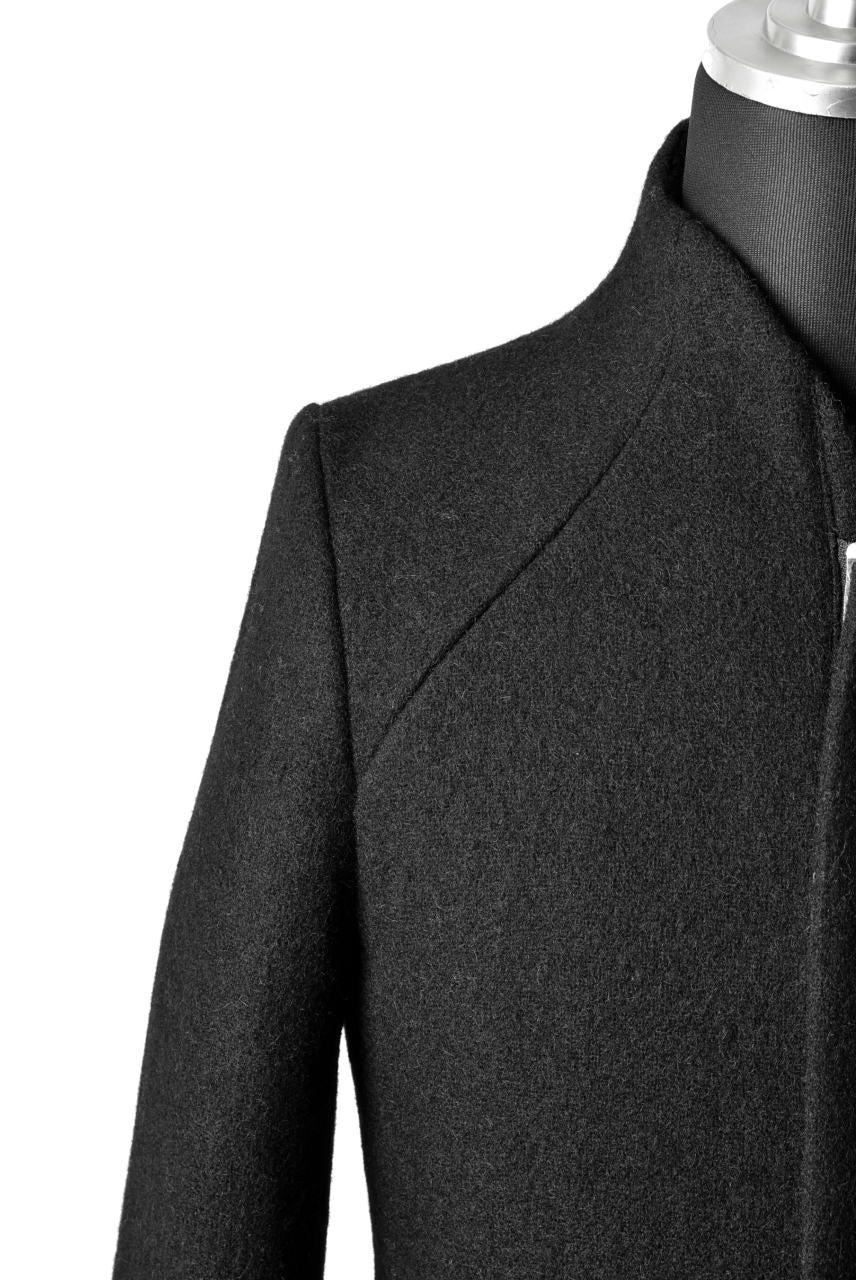 N/07 exclusive Padded Middle Coat / Wool Double-weave (DOUBLE BLACK) - Image 17