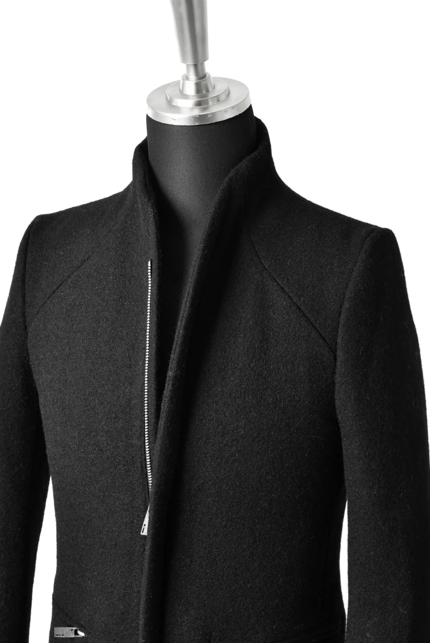N/07 exclusive Padded Middle Coat / Wool Double-weave (DOUBLE BLACK) - Image 21