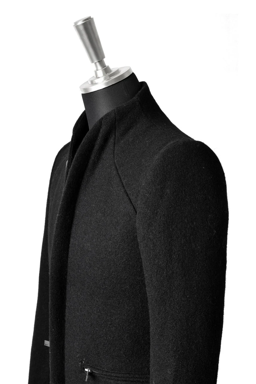 N/07 exclusive Padded Middle Coat / Wool Double-weave (DOUBLE BLACK) - Image 22