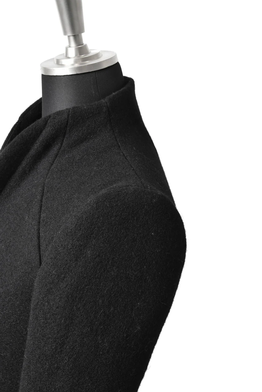 N/07 exclusive Padded Middle Coat / Wool Double-weave (DOUBLE BLACK) - Image 23
