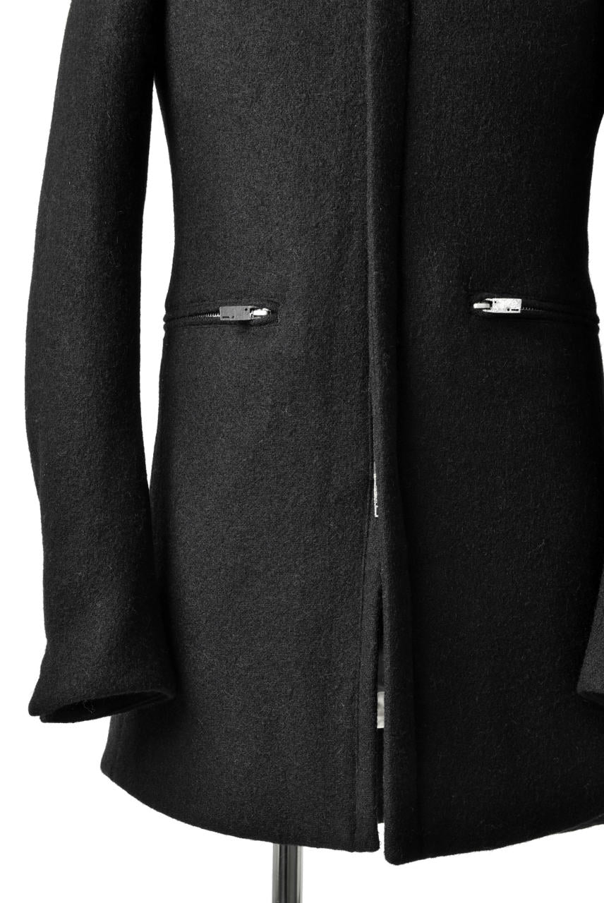 N/07 exclusive Padded Middle Coat / Wool Double-weave (DOUBLE BLACK) - Image 25