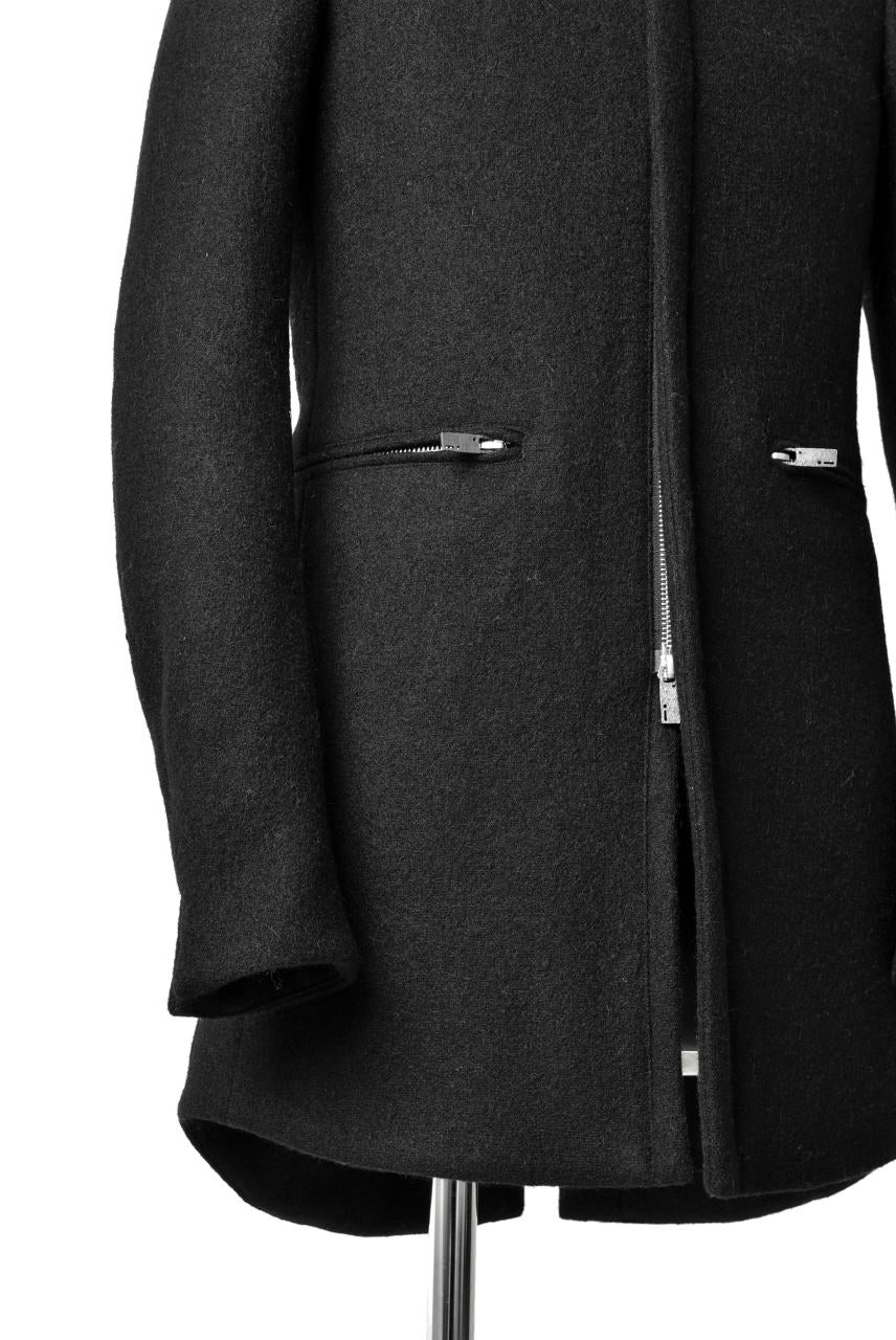 N/07 exclusive Padded Middle Coat / Wool Double-weave (DOUBLE BLACK) - Image 26