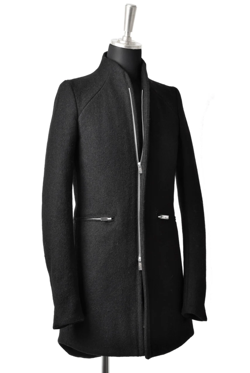 N/07 exclusive Padded Middle Coat / Wool Double-weave (DOUBLE BLACK) - Image 3