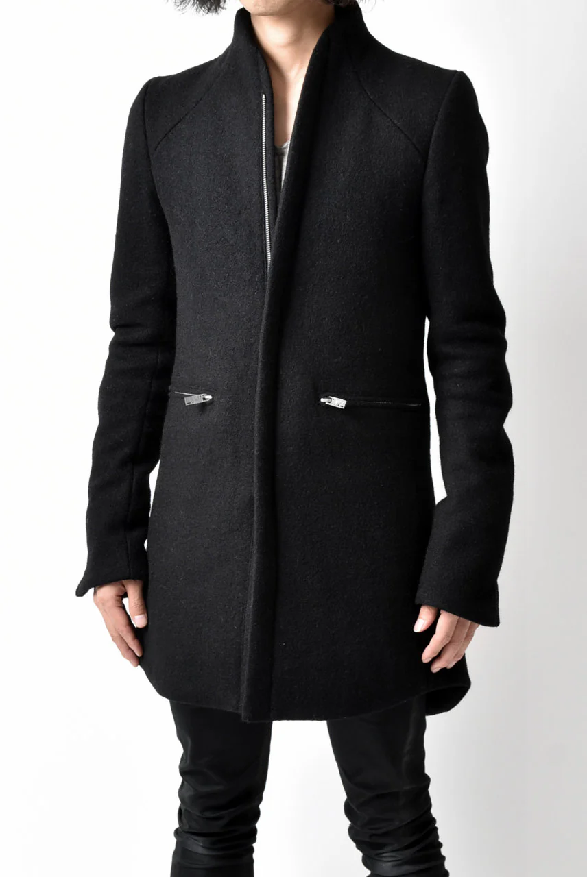 N/07 exclusive Padded Middle Coat / Wool Double-weave (DOUBLE BLACK) - Image 30