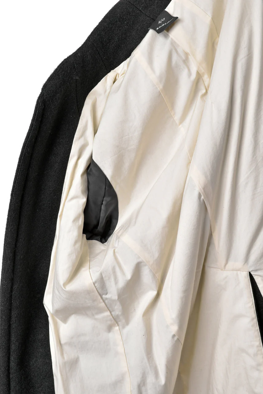 N/07 exclusive Padded Middle Coat / Wool Double-weave (DOUBLE BLACK) - Image 37